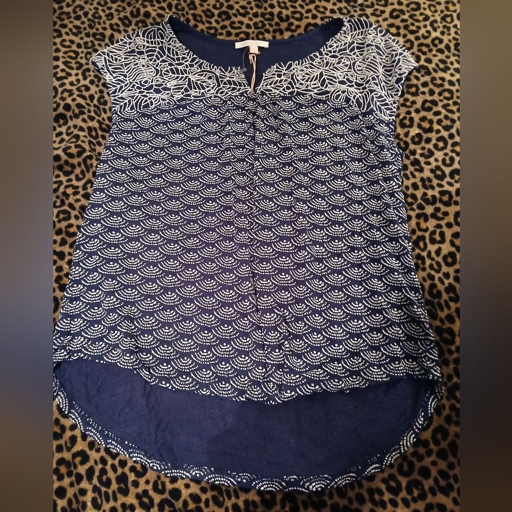 NWT Skies Are Blue Delilah Top Size Large Petite